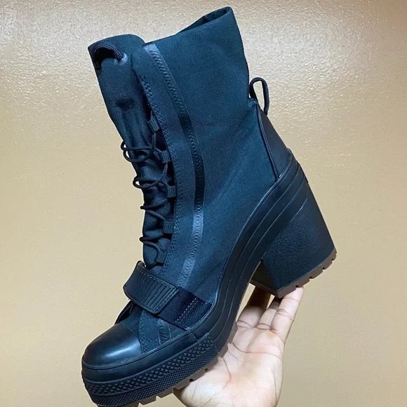 Converse Chuck Taylor GR82 Extra High Women’s Black Brown Platform Boots Size 10 - Picture 8 of 16